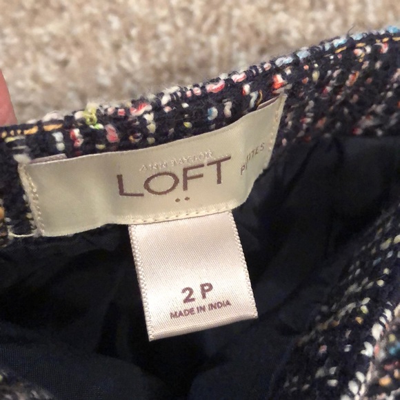 Navy- multicolored skirt LOFT - Picture 2 of 6